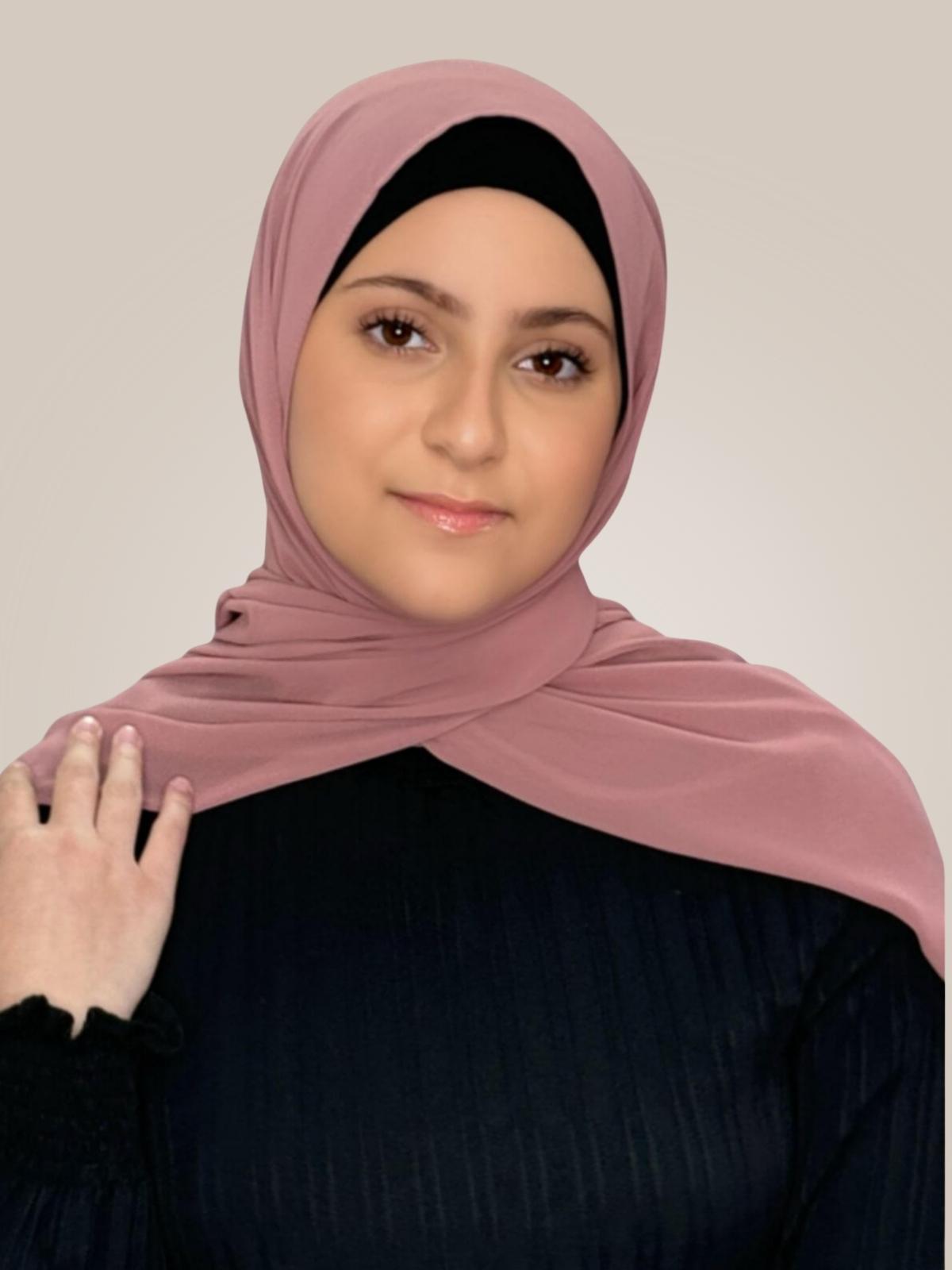 Modish Girl Luxury Chiffon Hijab-Rosey Brown