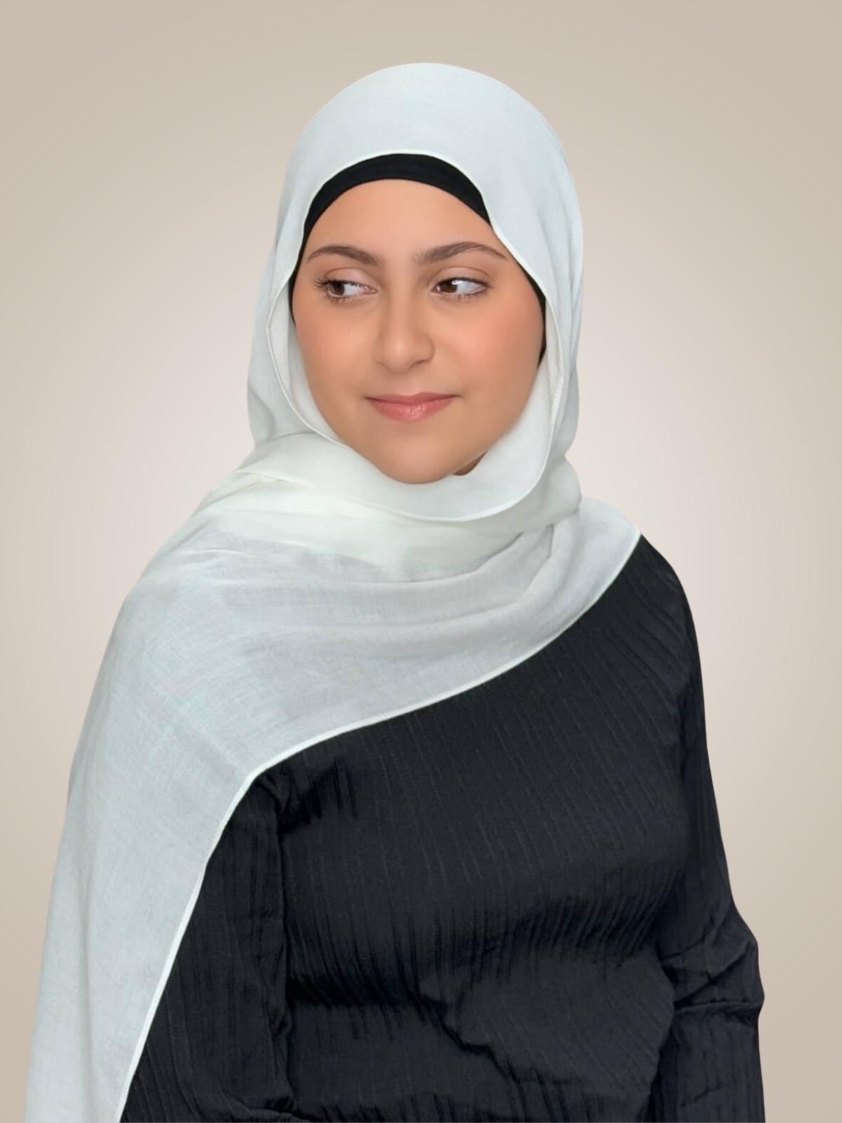 Modish Girl Cotton Modal Hijab-Porcelain