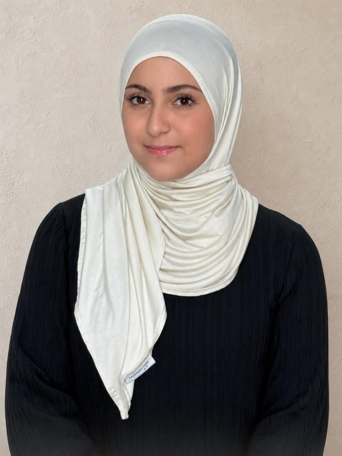 Modish Girl Pre-Sewn Jersey Hijab-Ivory