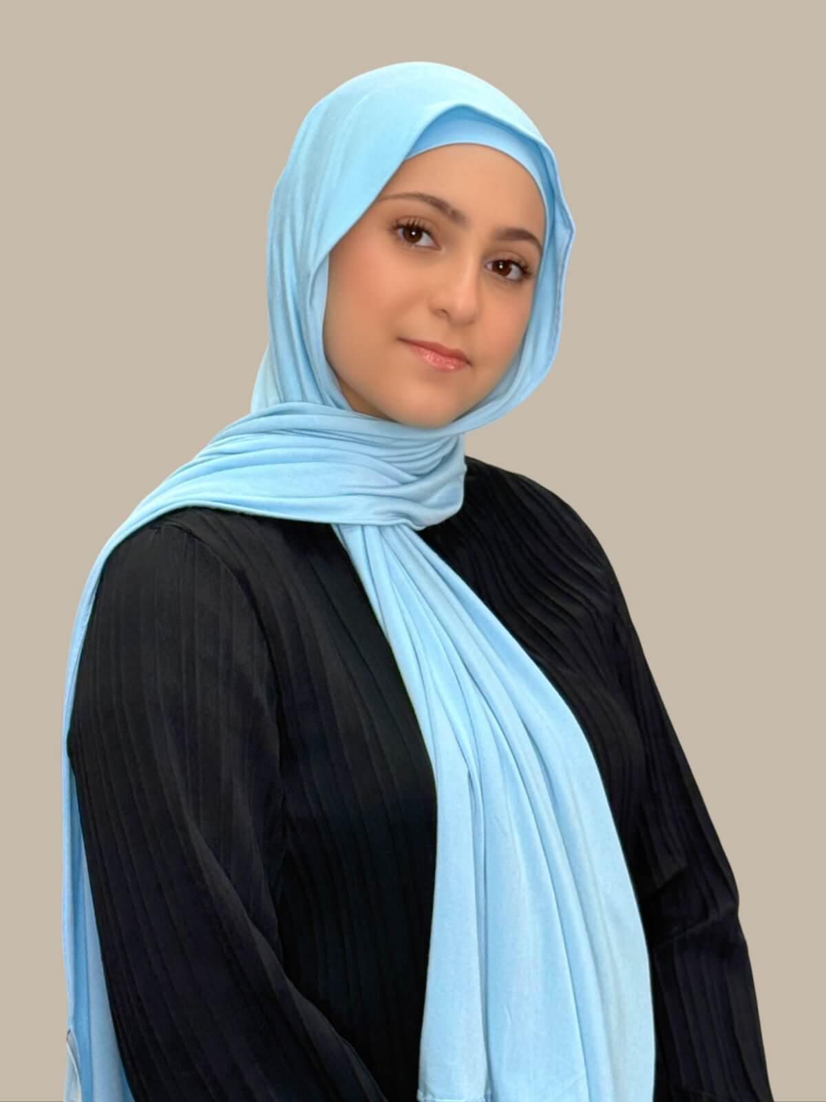 Modish Girl Premium Jersey Hijab-Baby Blue