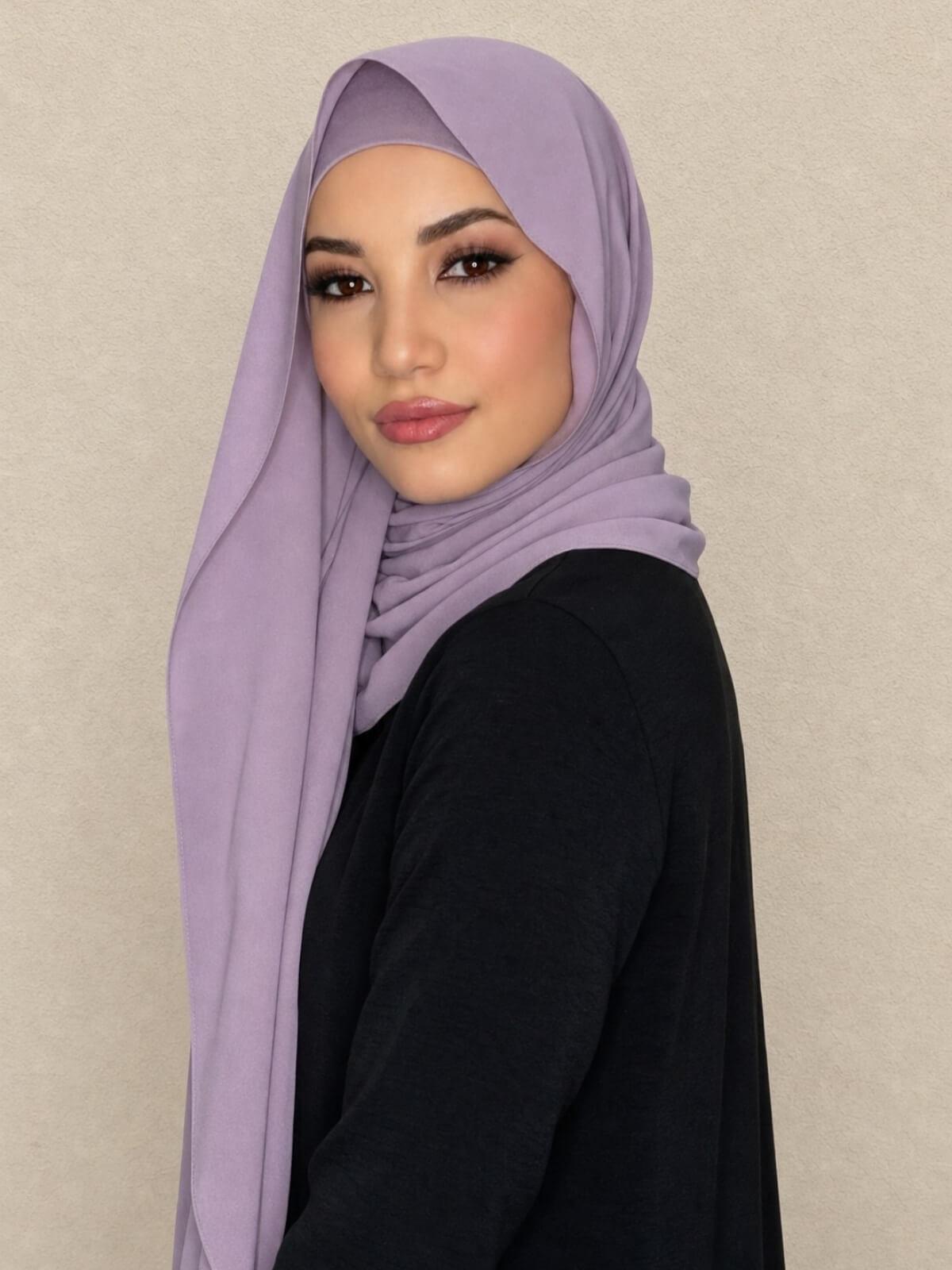 Matching Chiffon Hijab Set-Barely Mauve