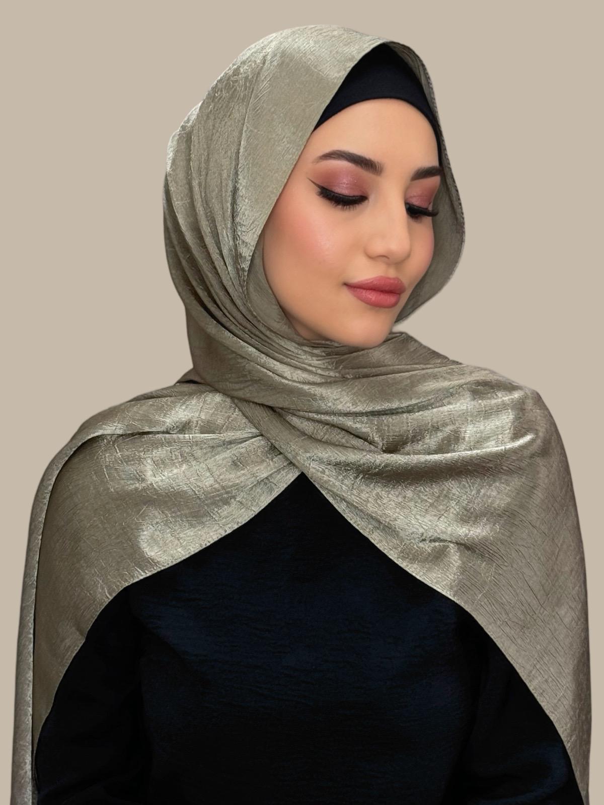 Classic Satin Hijab-Khaki