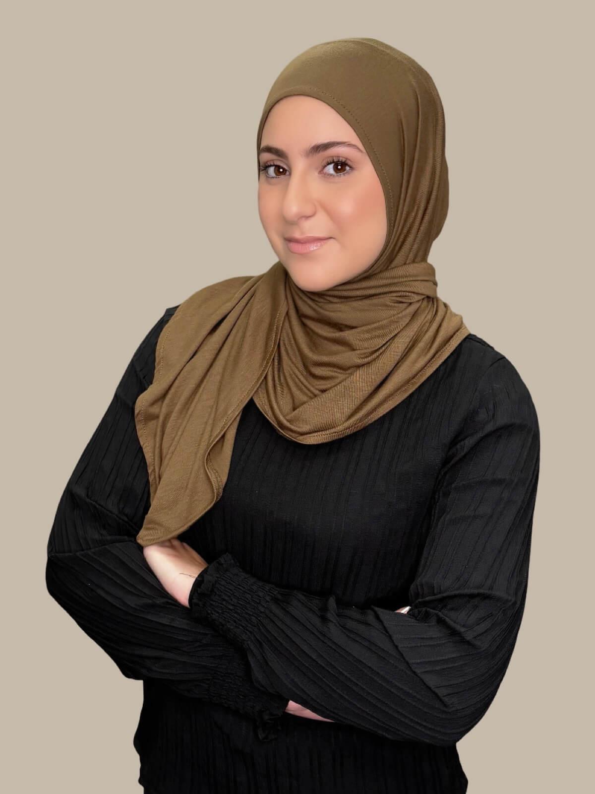 Modish Girl Pre-Sewn Hijab-Bark