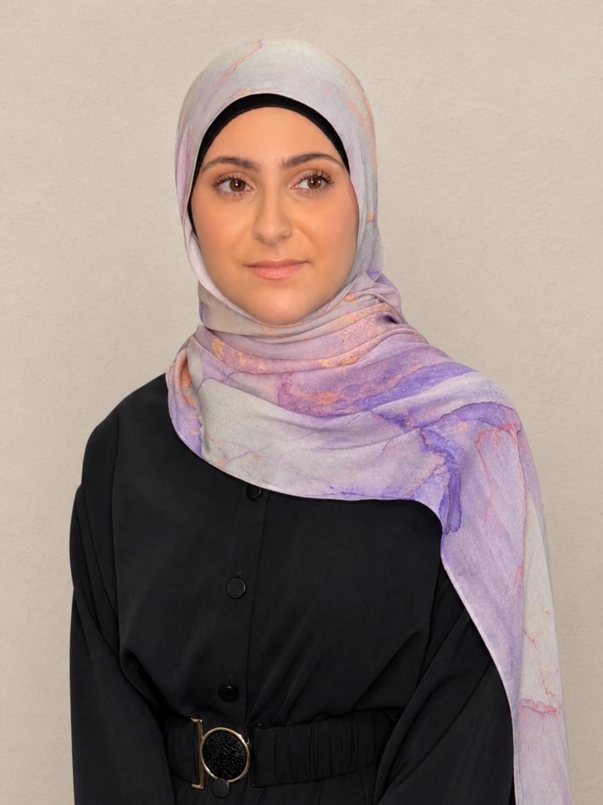 Modish Girl Print Modal Hijab-Lavanta Bay