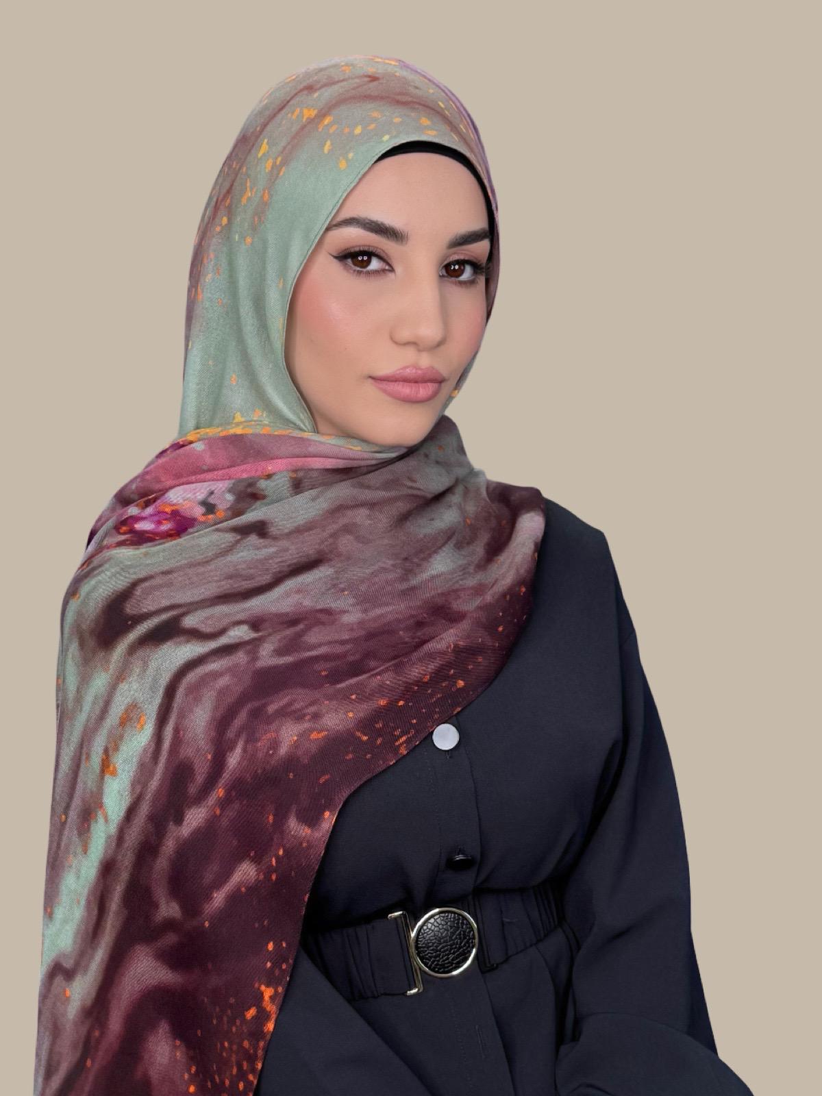 Print Modal Hijab-Rose Mirage