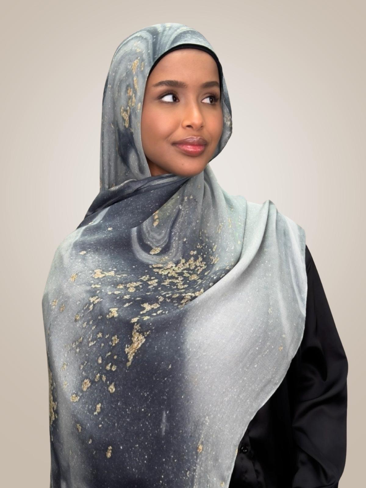 Print Modal Hijab-London Fog