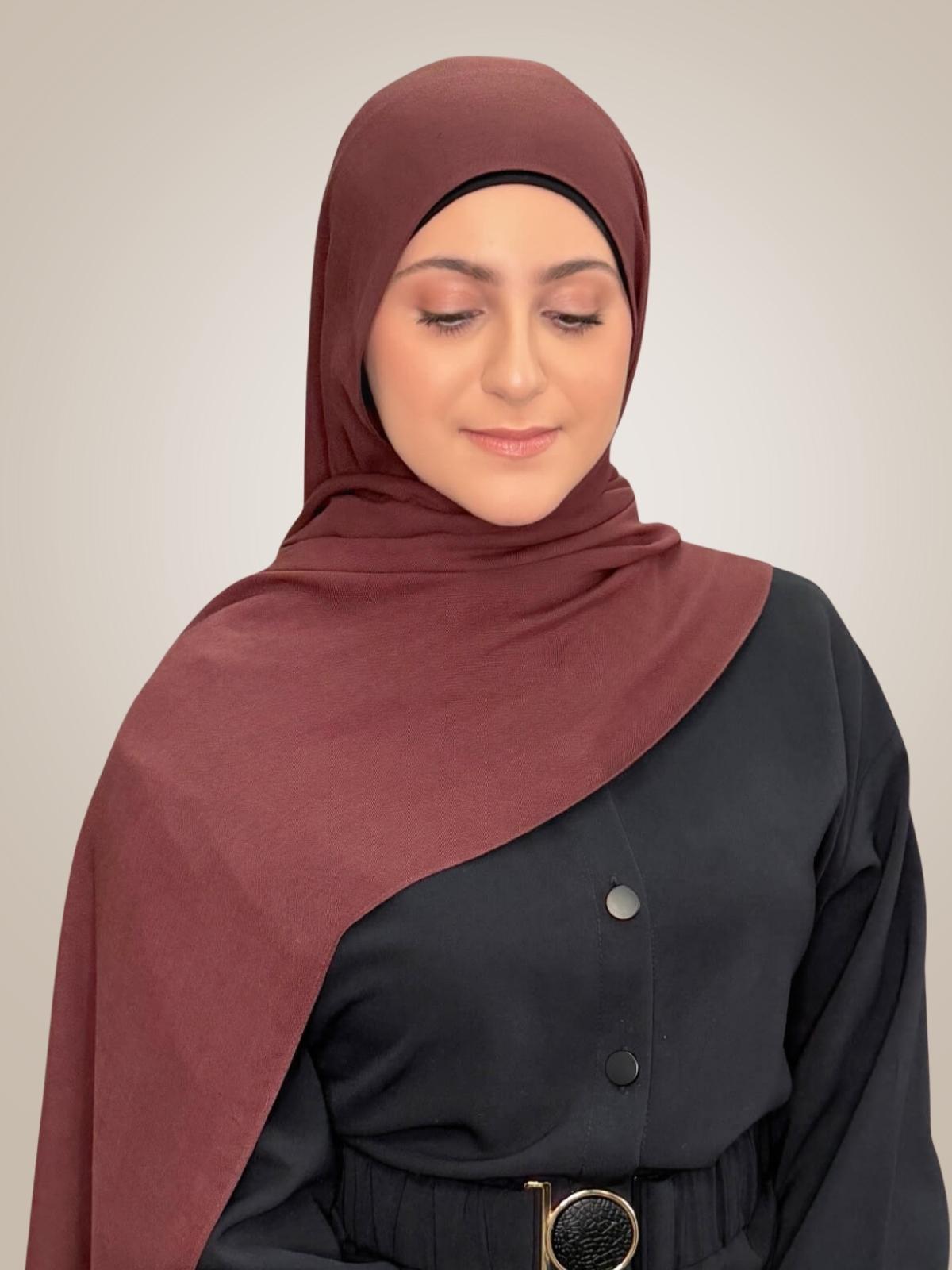 Modish Girl Cotton Hijab-Raisin Brown