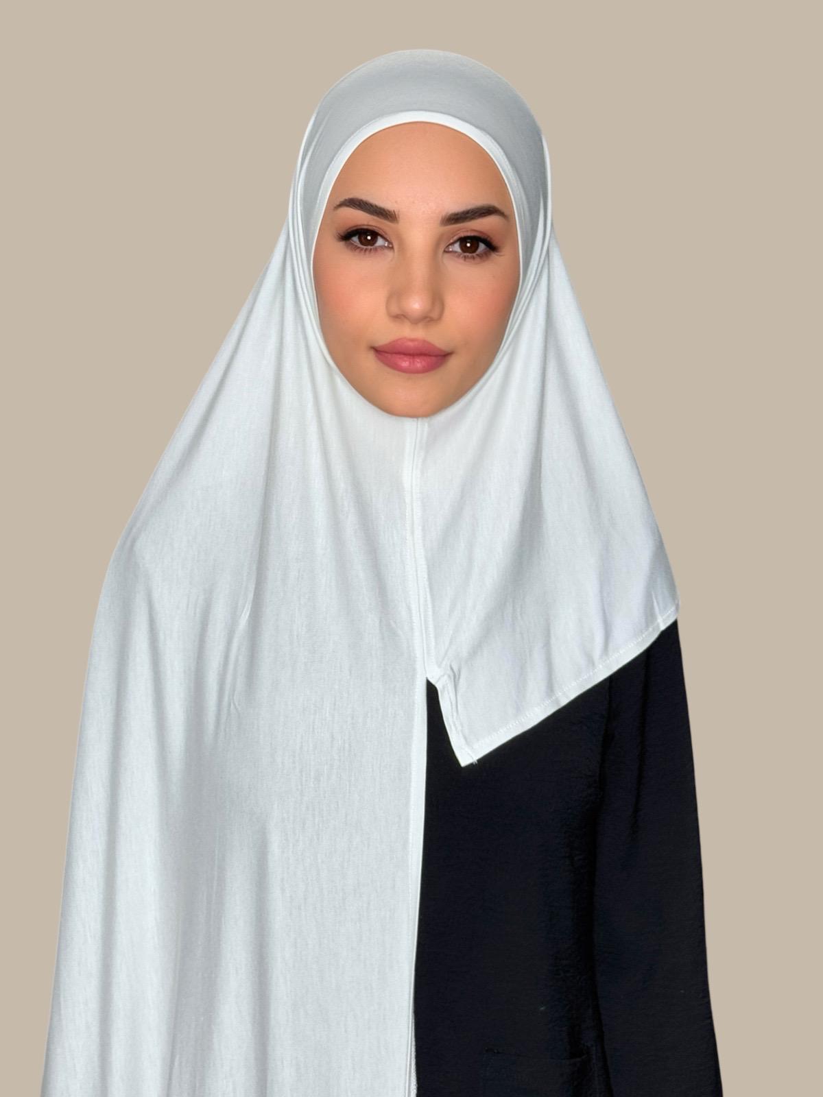 Pre-Sewn Jersey Hijab-Off White