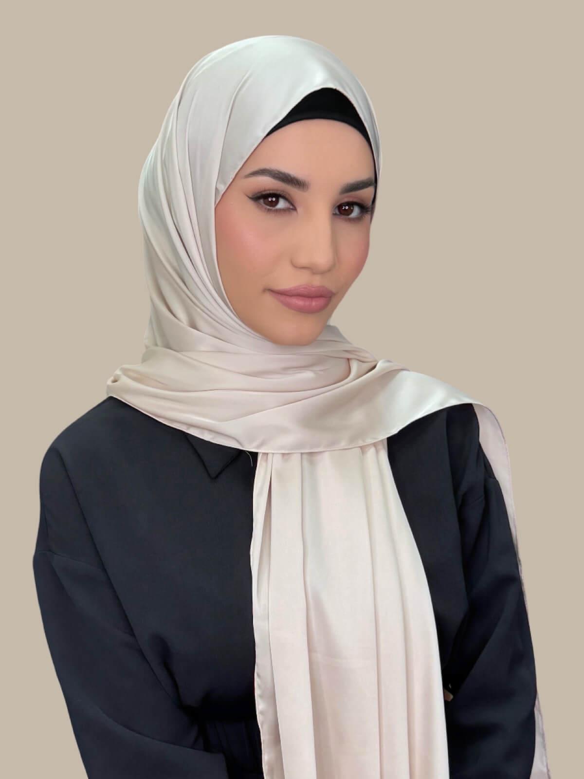 Premium Satin Hijab-Warm Sand