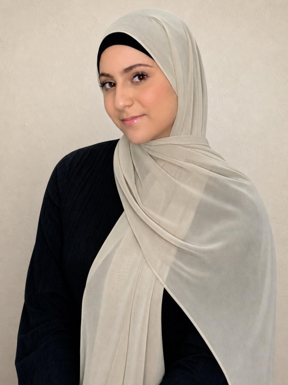 Modish Girl Luxury Chiffon Hijab-Vanilla