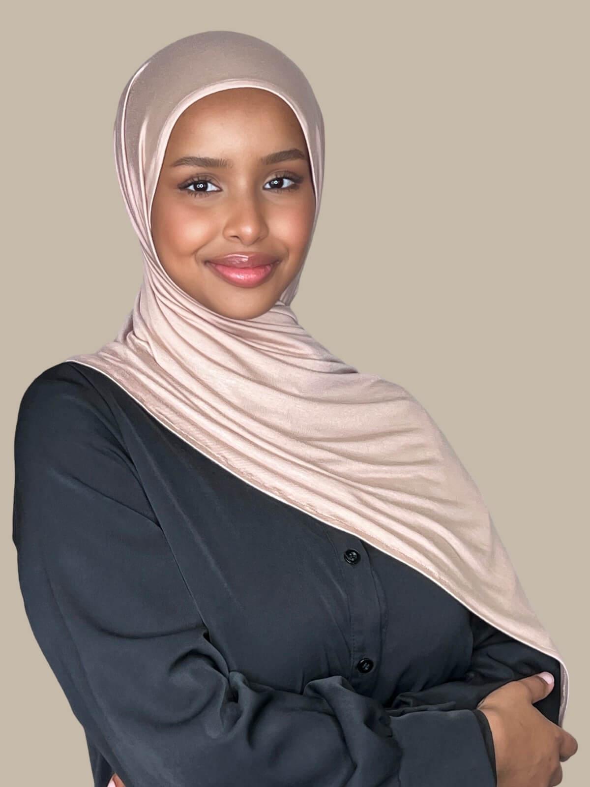 Pre-Sewn Jersey Hijab-Warm Taupe