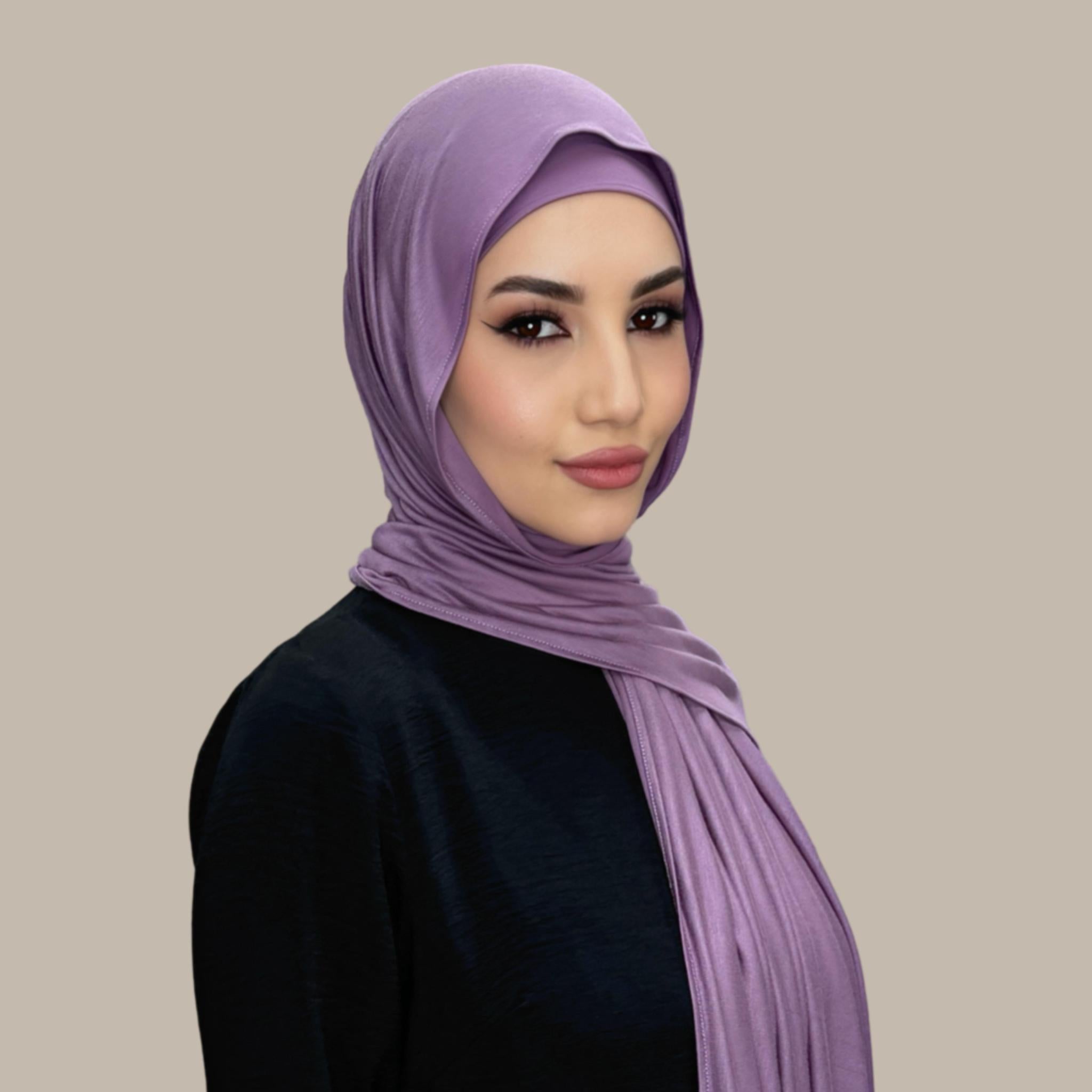 Premium Jersey hijab-Mauve Taupe