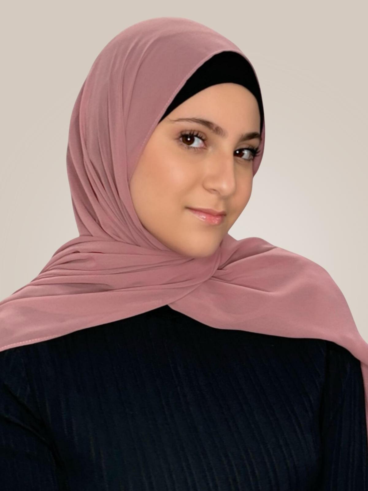 Modish Girl Luxury Chiffon Hijab-Rosey Brown