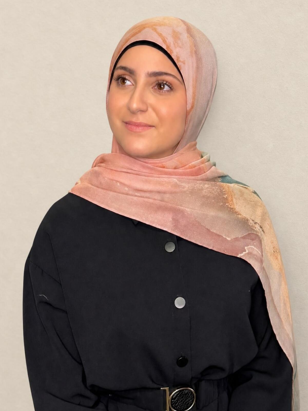 Modish Girl Print Modal Hijab-Sedona Sage