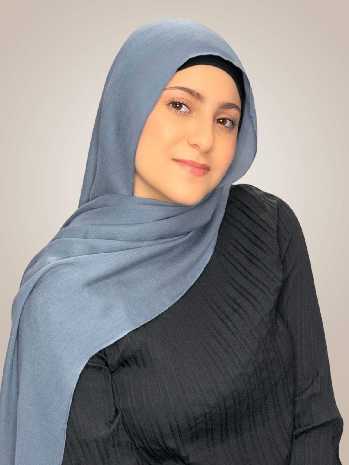 Modish Girl Cotton Modal Hijab-Dusty Denim
