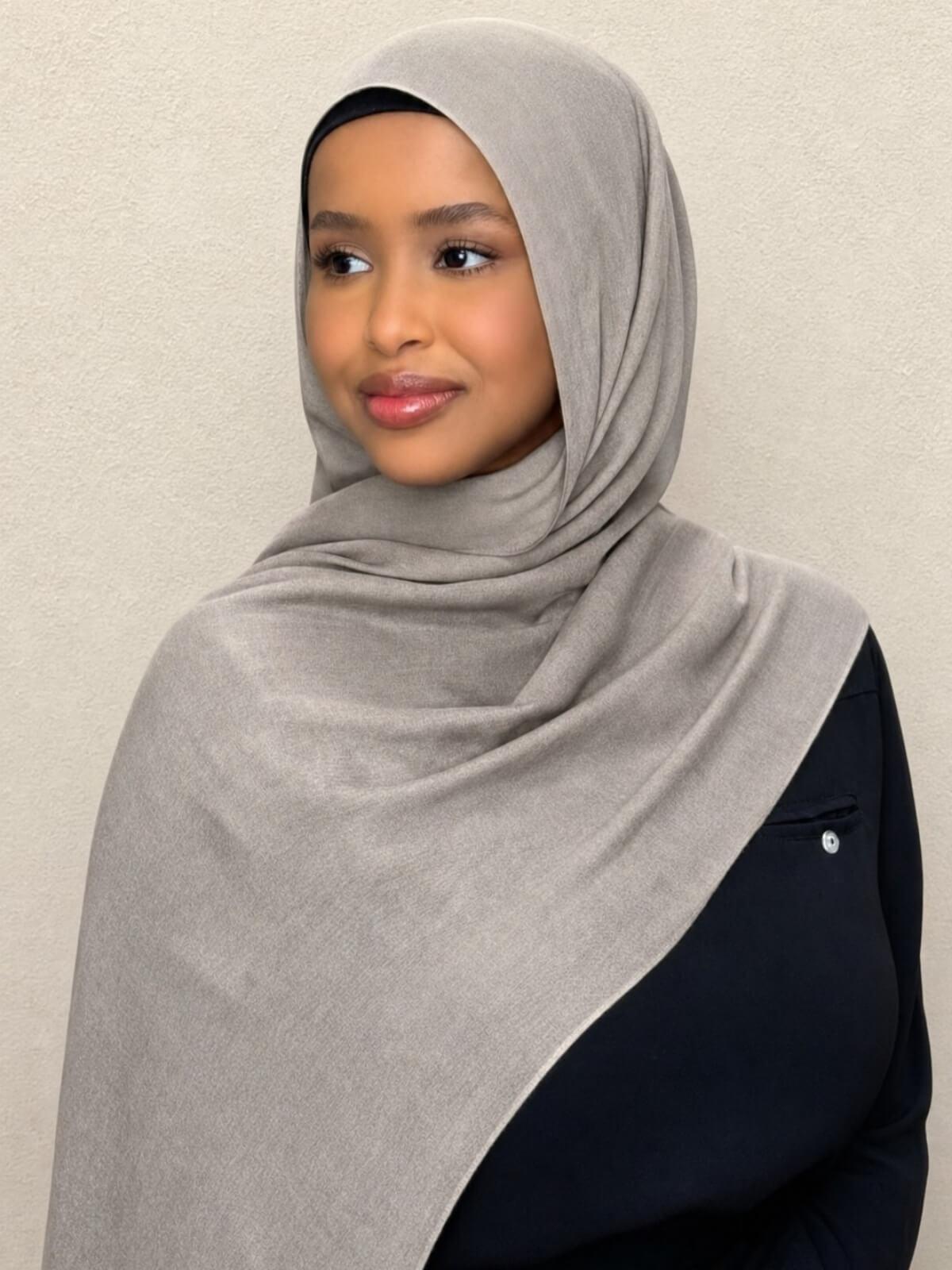 Cotton Modal Hijab-Oak Mist