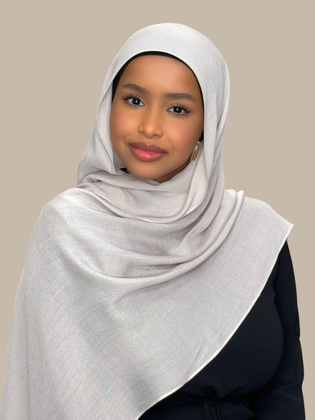 Cotton Modal Hijab-Misty Mink