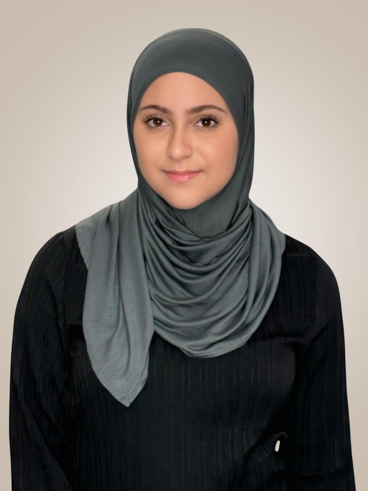 Modish Girl Pre-Sewn Jersey Hijab-Pebble Grey
