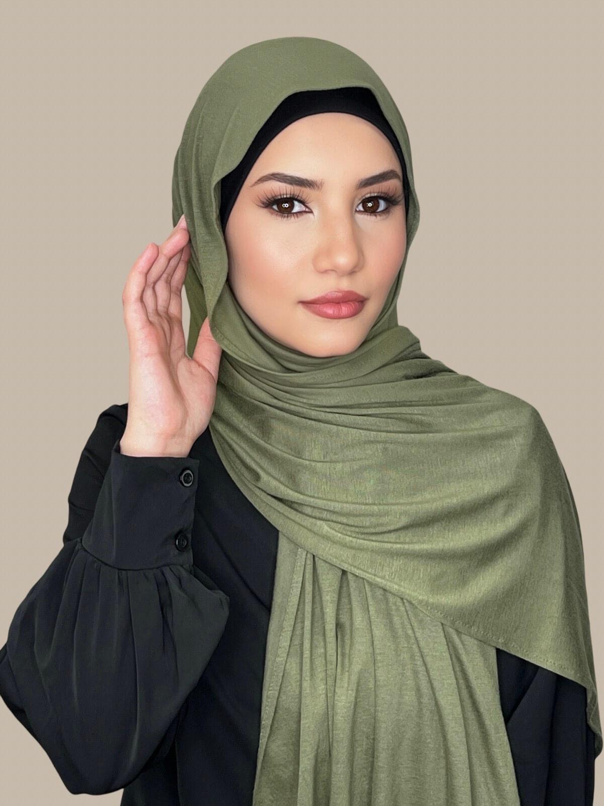 Classic Jersey hijab-Olive