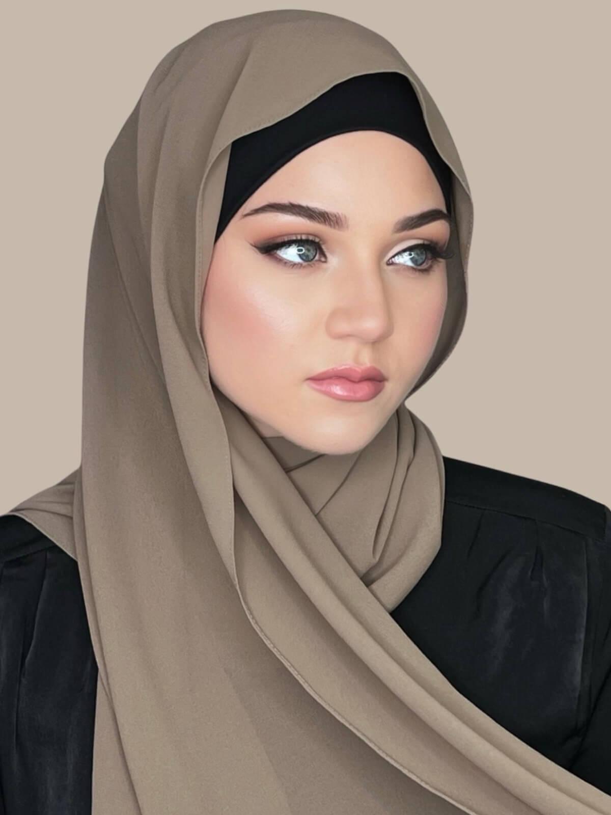 Classic Chiffon Hijab-Dark Khaki