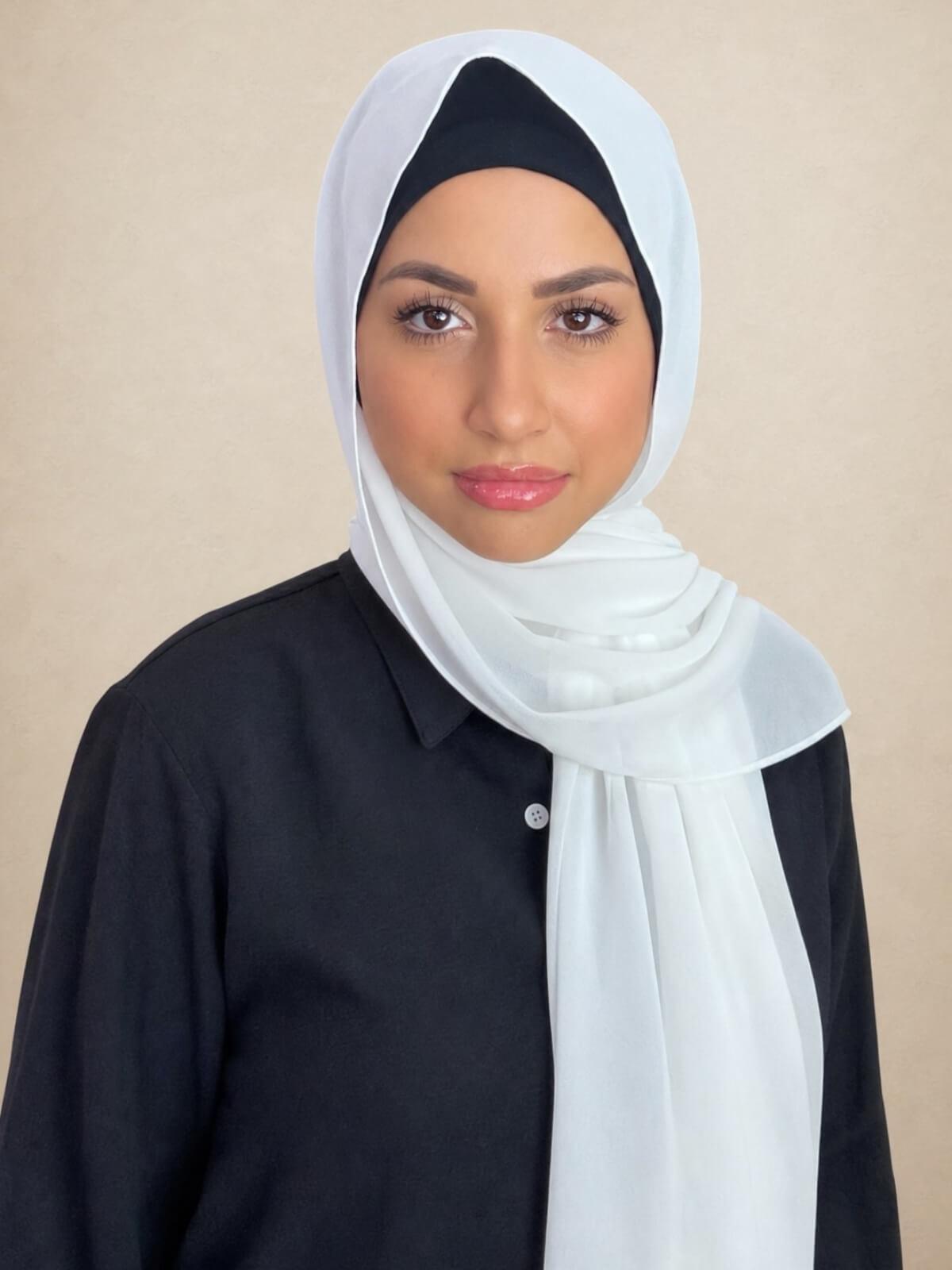 Classic Chiffon Hijab-Off White