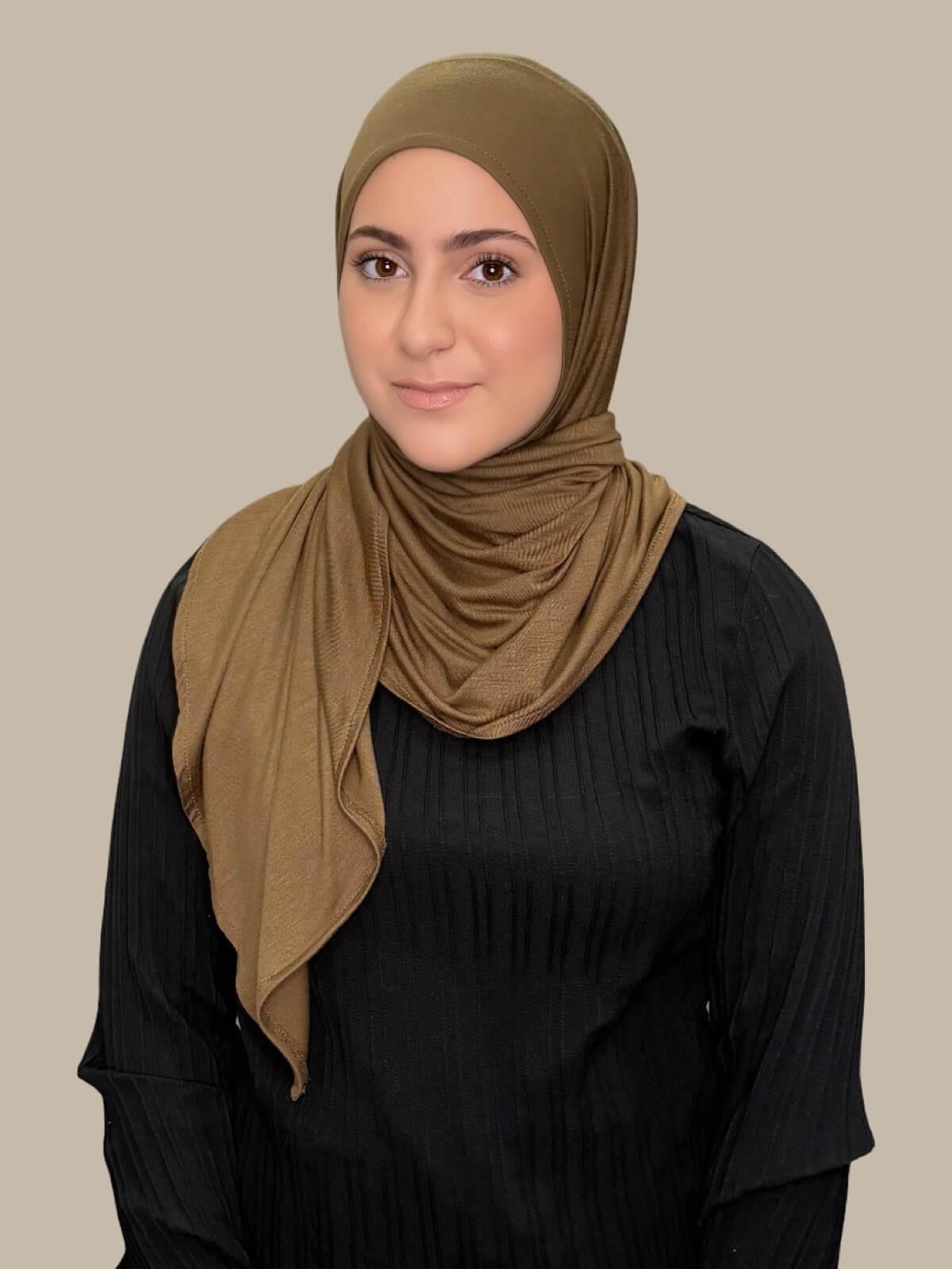 Modish Girl Pre-Sewn Hijab-Bark