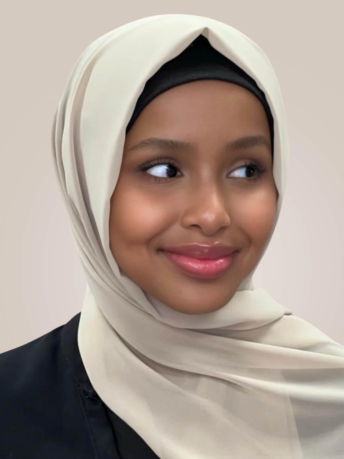 Luxury Chiffon Hijab-Vanilla