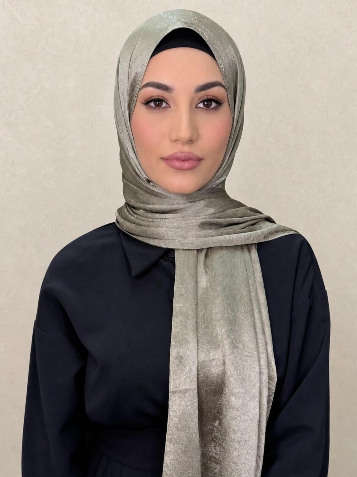 Classic Satin Hijab-Khaki