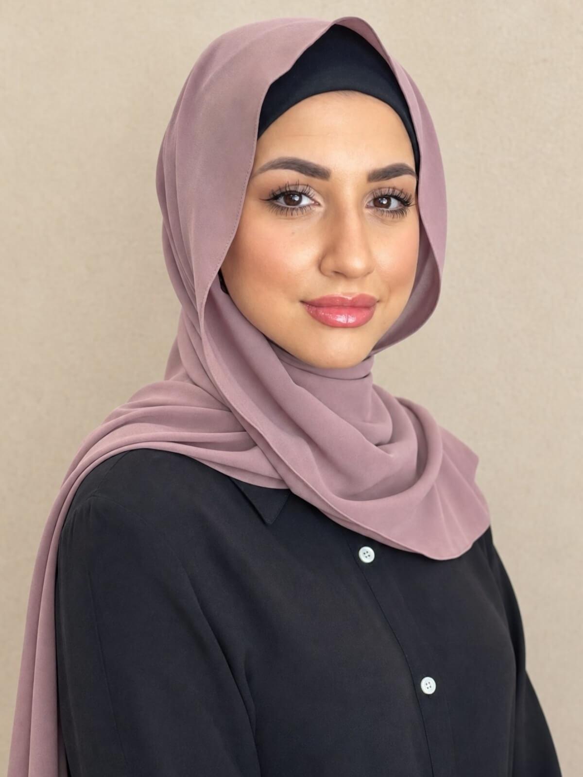 Classic Chiffon Hijab-Rose Taupe