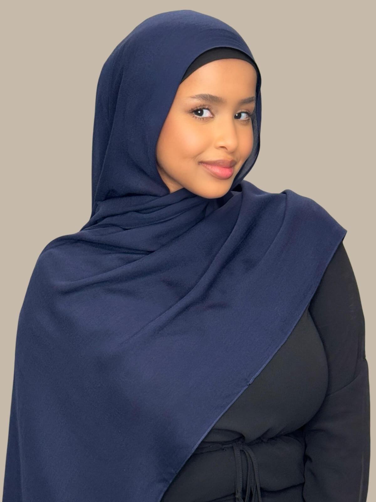 Cotton Modal Hijab-Sea Storm