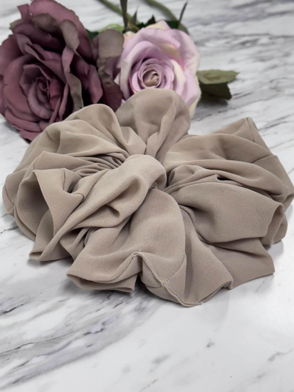 Chiffon Hijab Scrunchie-Nude