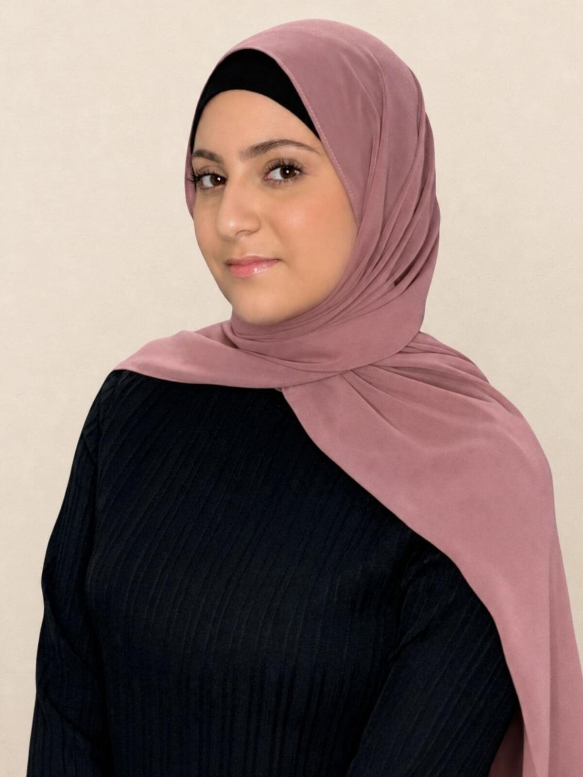 Modish Girl Luxury Chiffon Hijab-Rosey Brown