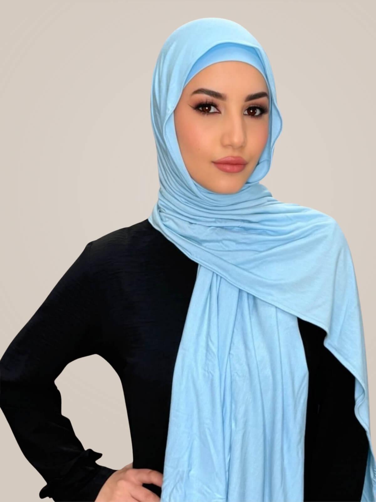 Premium Jersey Hijab-Baby Blue
