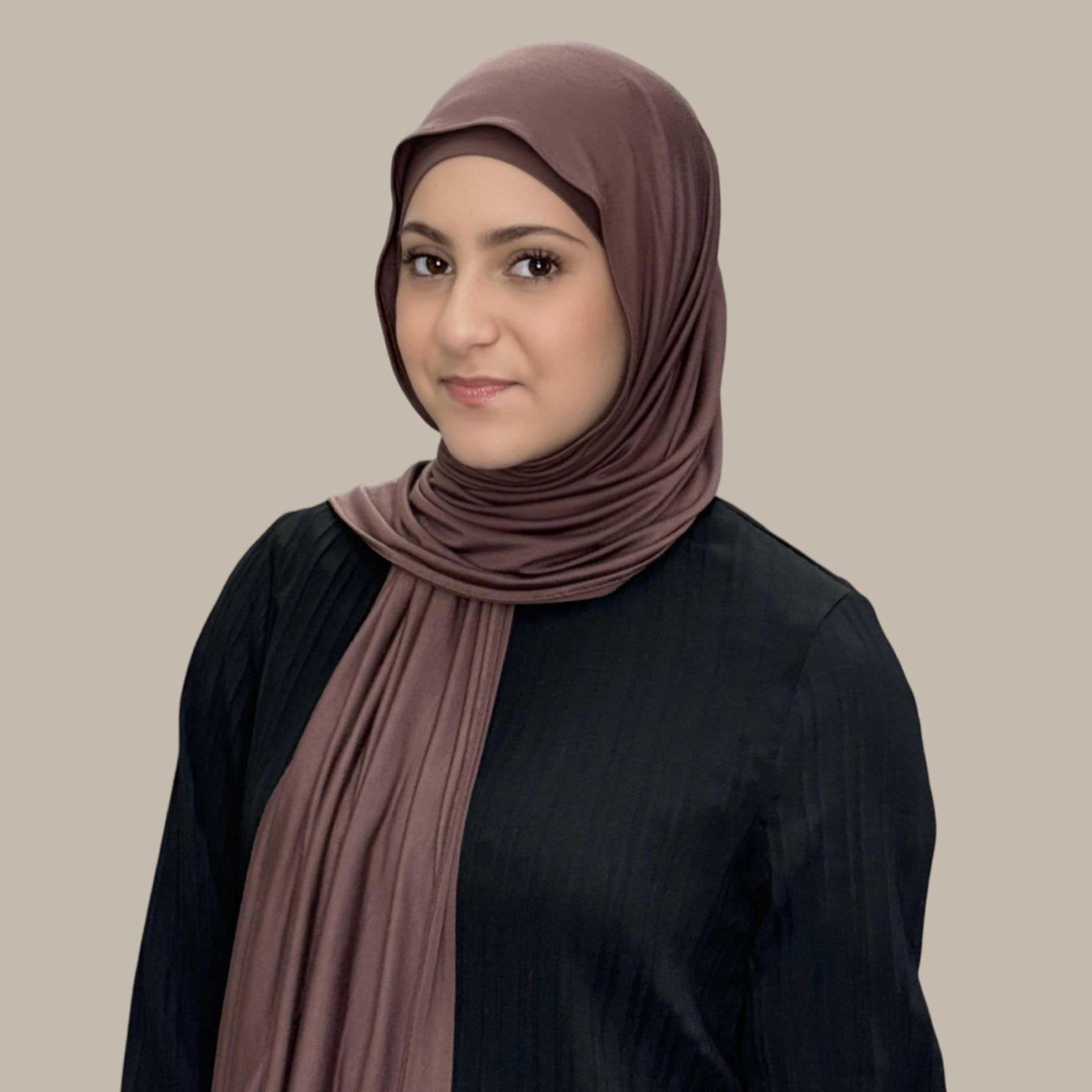 Modish Girl Premium Jersey Hijab-Mocha Brown