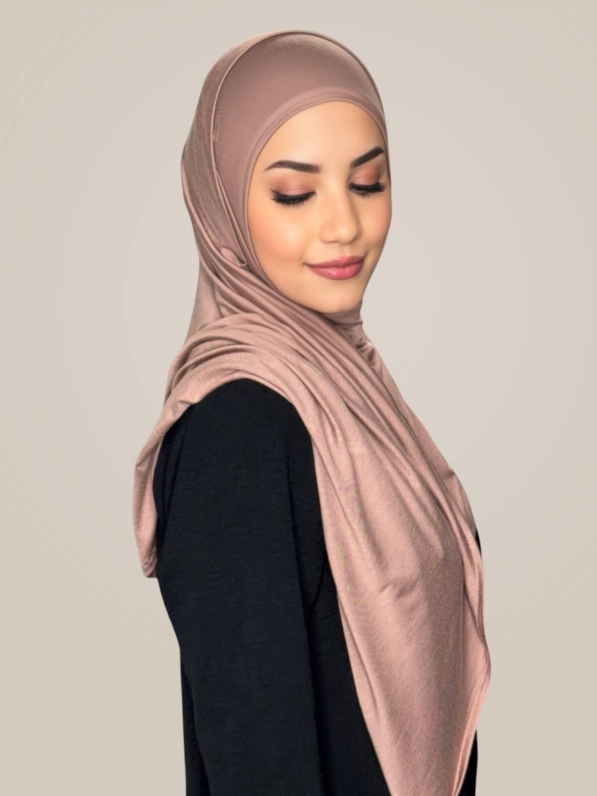 Pre-Sewn Jersey Hijab-Pale Taupe