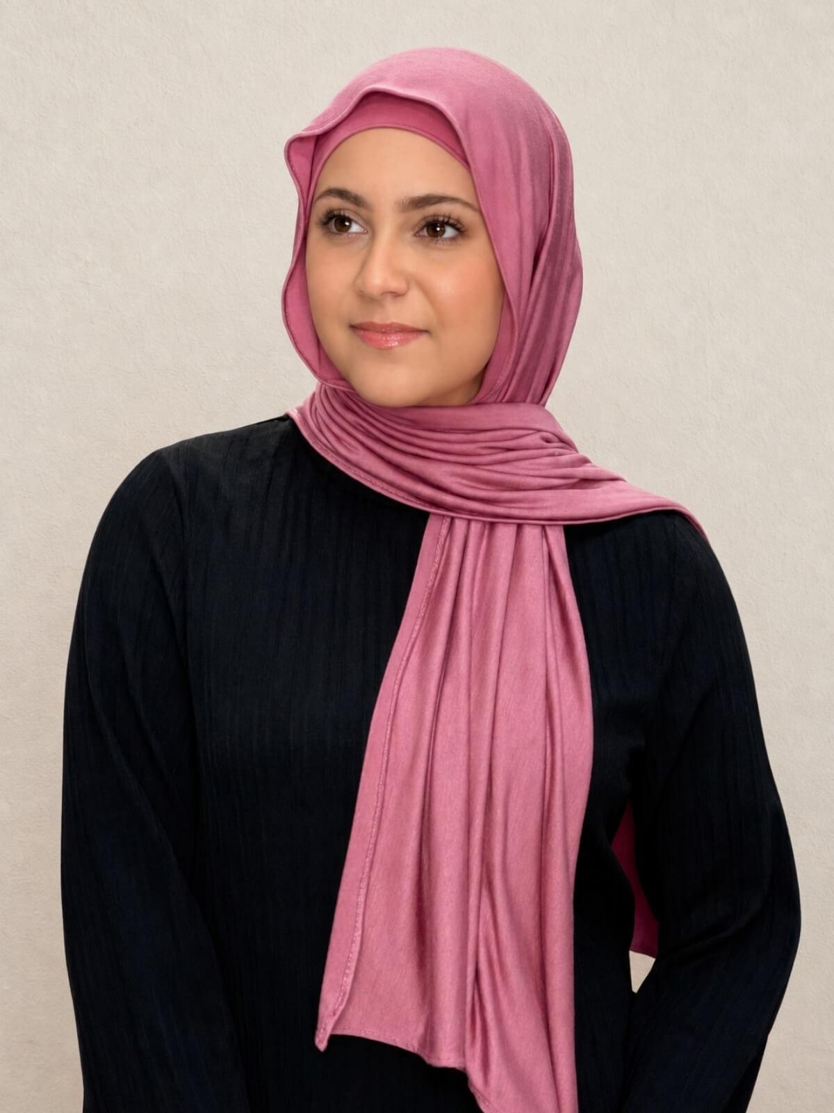 Modish Girl Premium Jersey Hijab-Pale Rose
