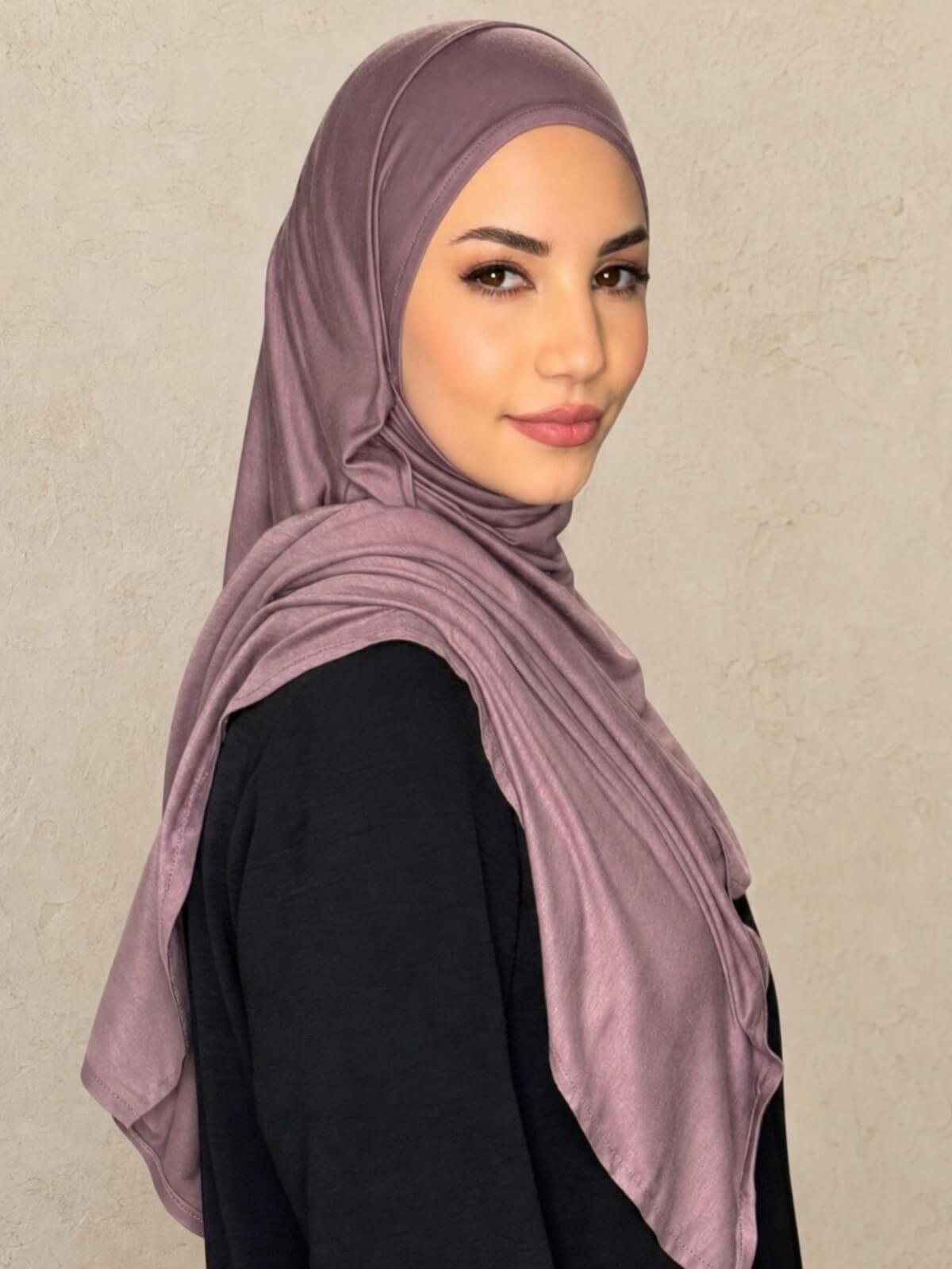 Pre-Sewn Jersey Hijab-Rose Taupe