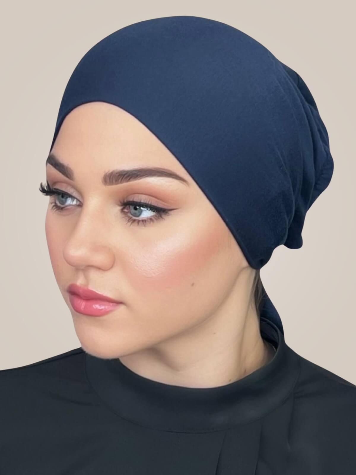 Tie Back UnderScarf-Navy