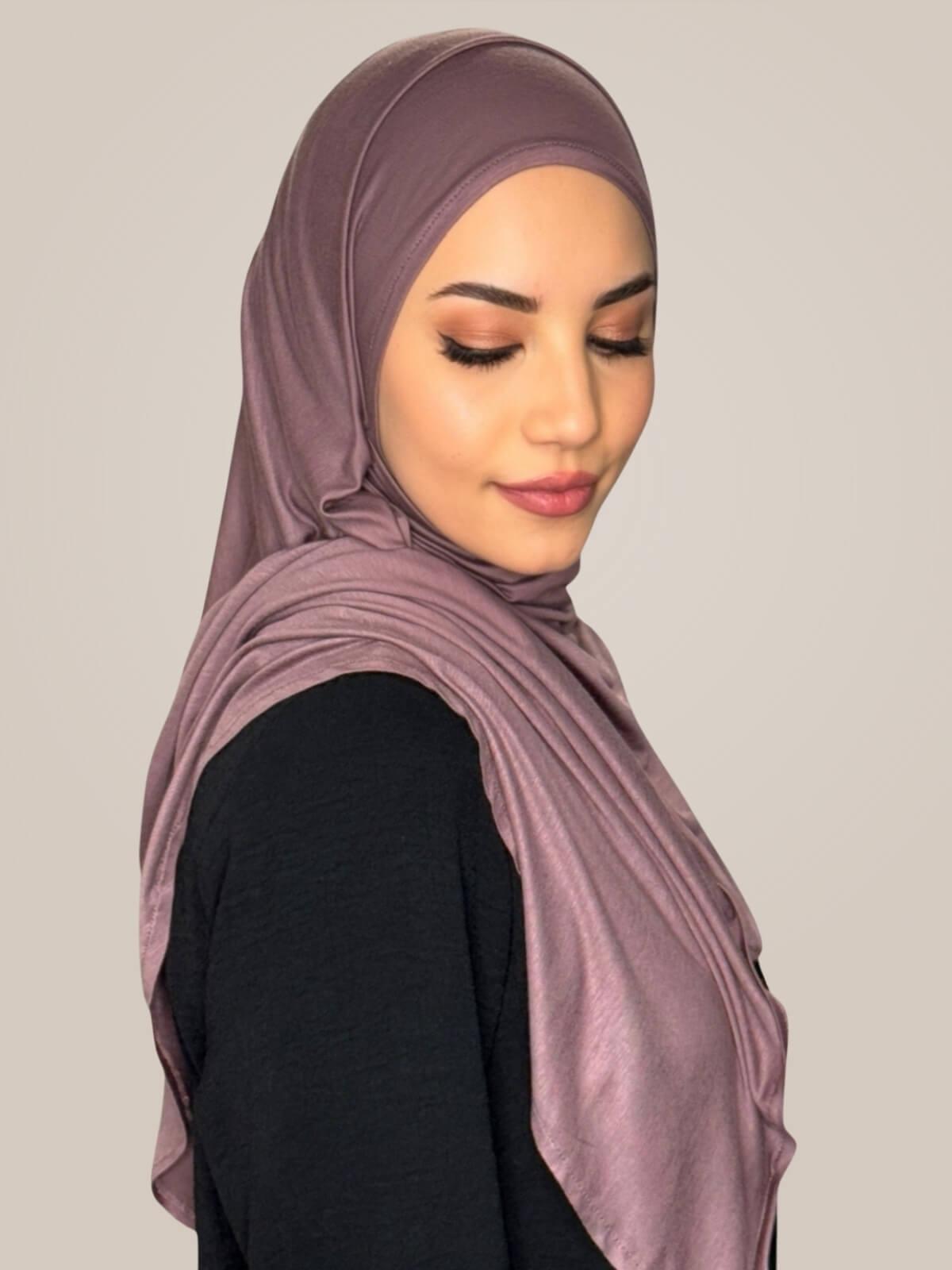 Pre-Sewn Jersey Hijab-Rose Taupe