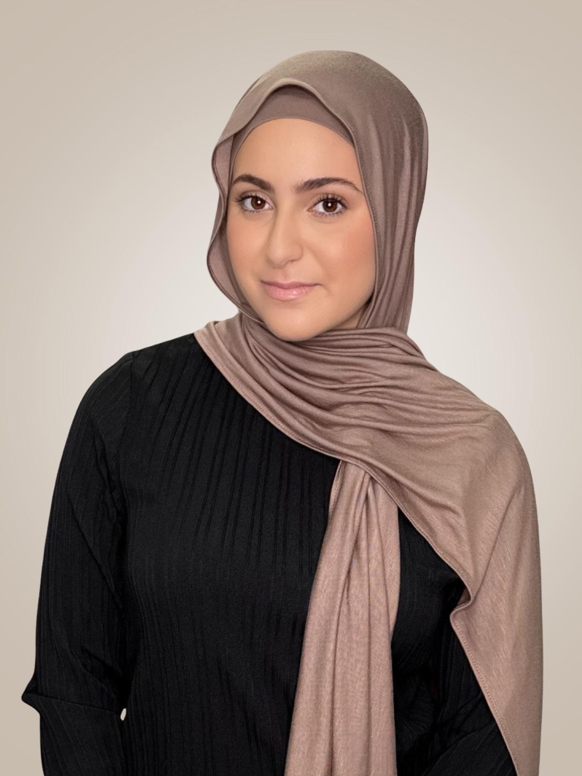 Modish Girl Premium Jersey Hijab-Truffle