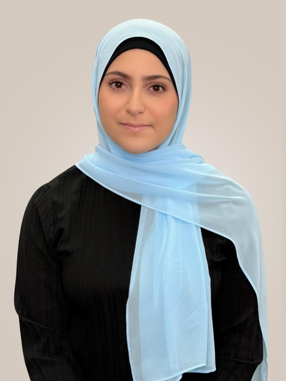 Modish Girl Luxury Chiffon Hijab-Baby Blue