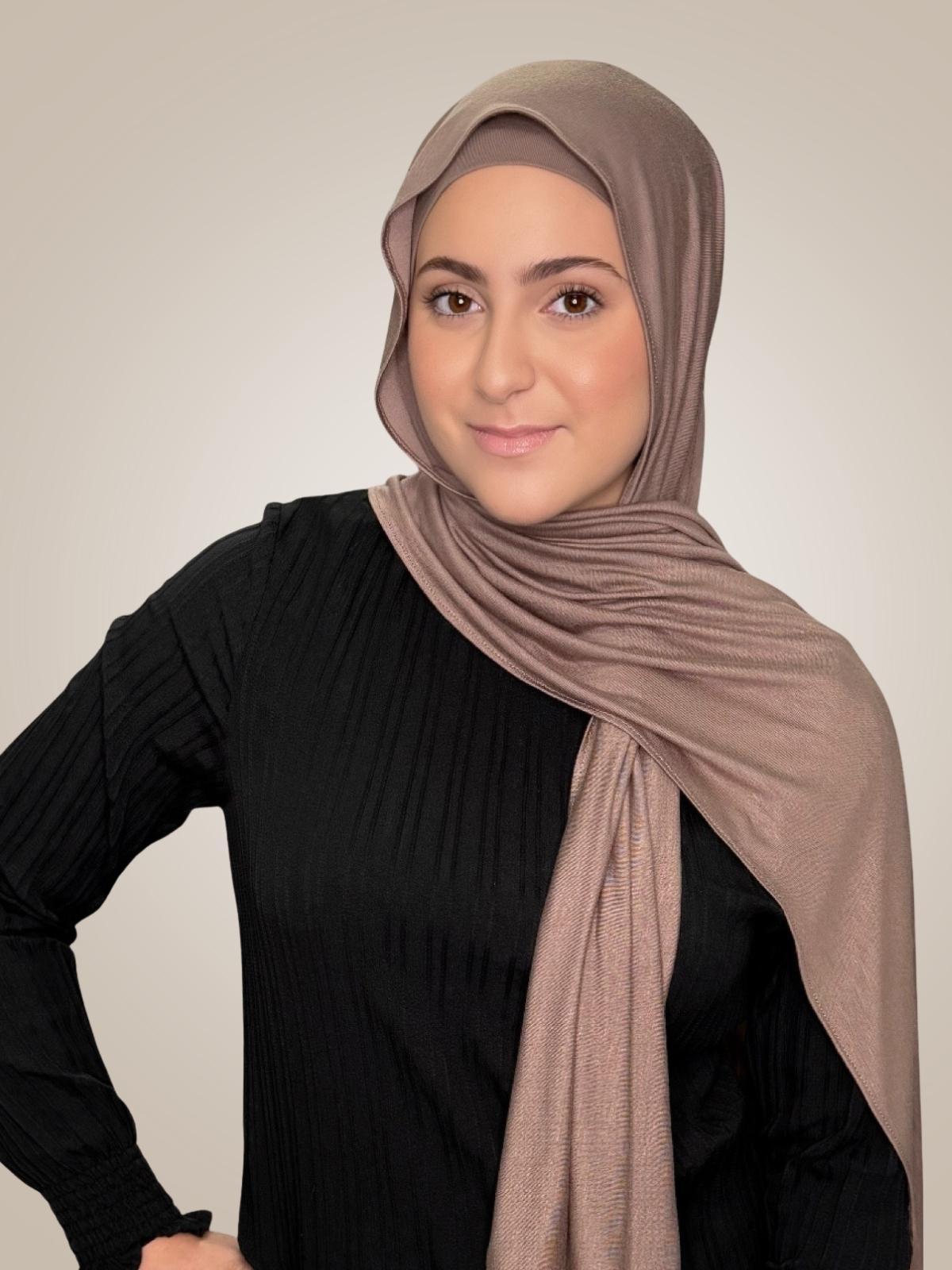 Modish Girl Premium Jersey Hijab-Truffle