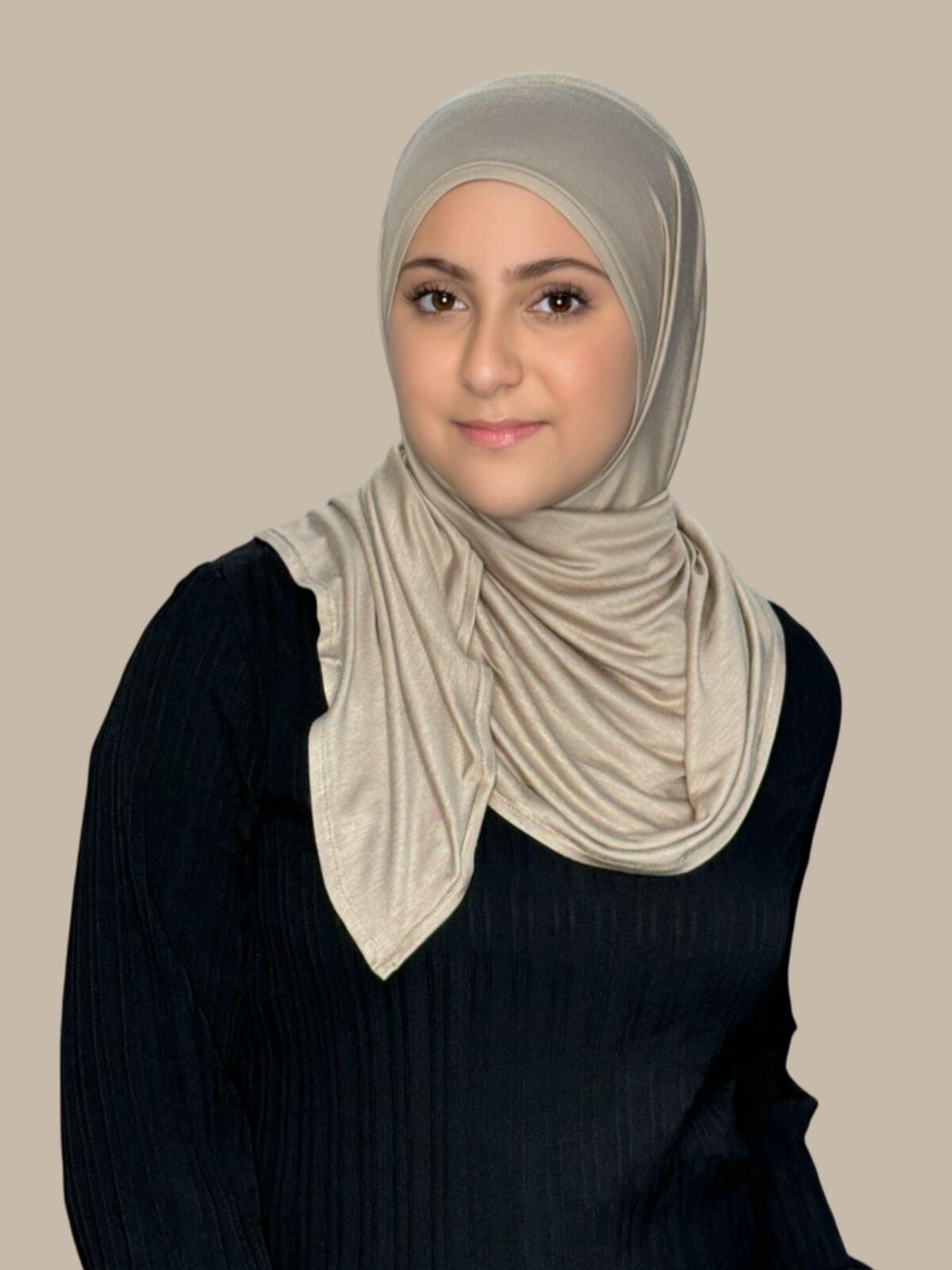 Modish Girl Pre-Sewn Jersey Hijab-Vanilla