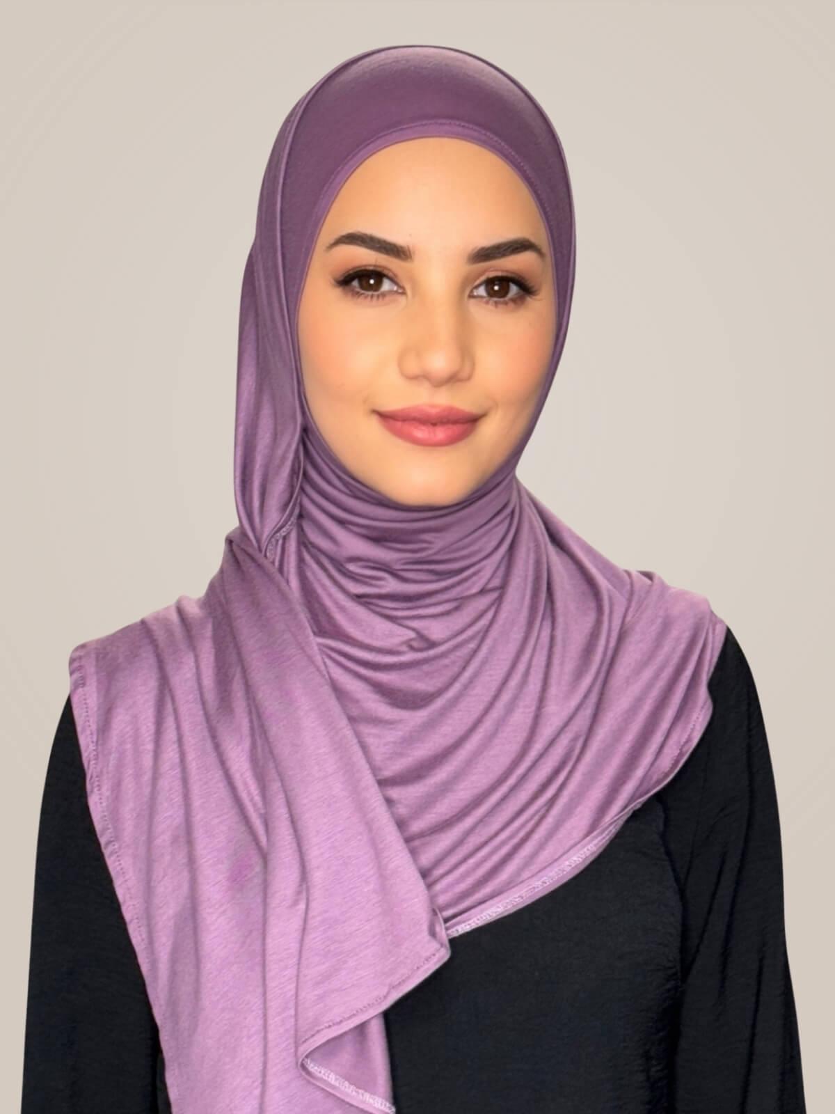 Pre-Sewn Jersey Hijab-Mauve Taupe
