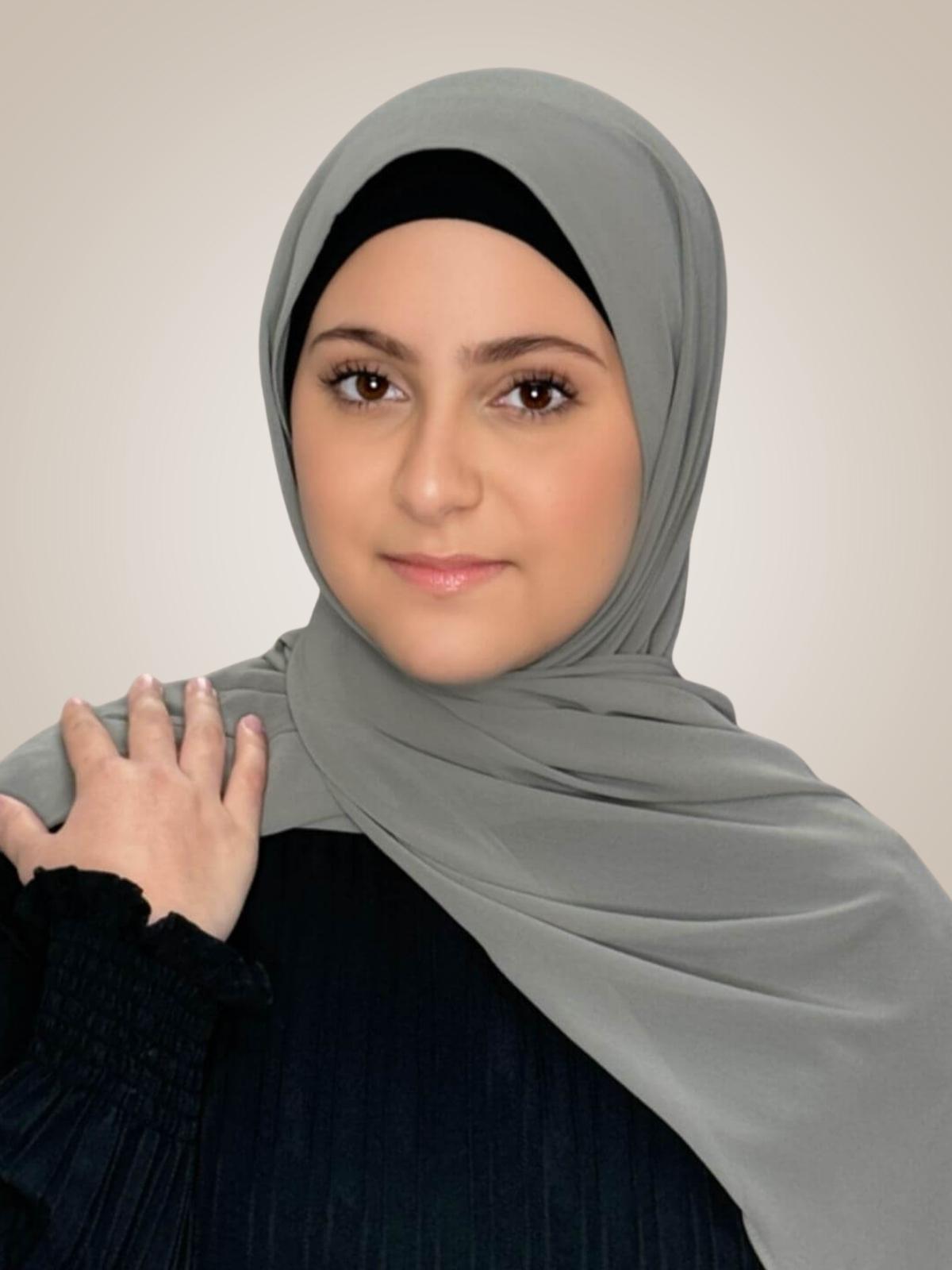 Modish Girl Luxury Chiffon Hijab-Frost Grey