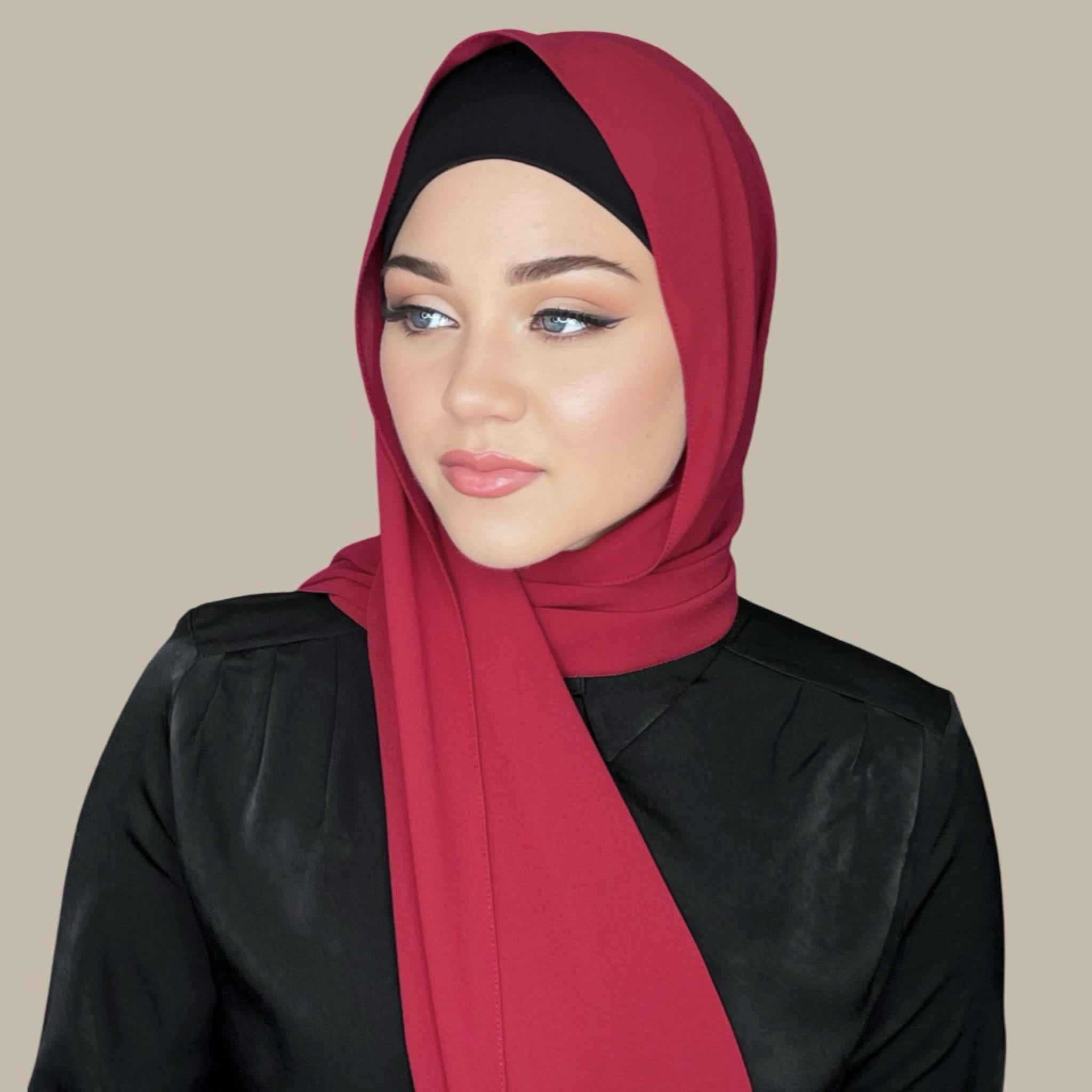 Classic Chiffon Hijab-Wine