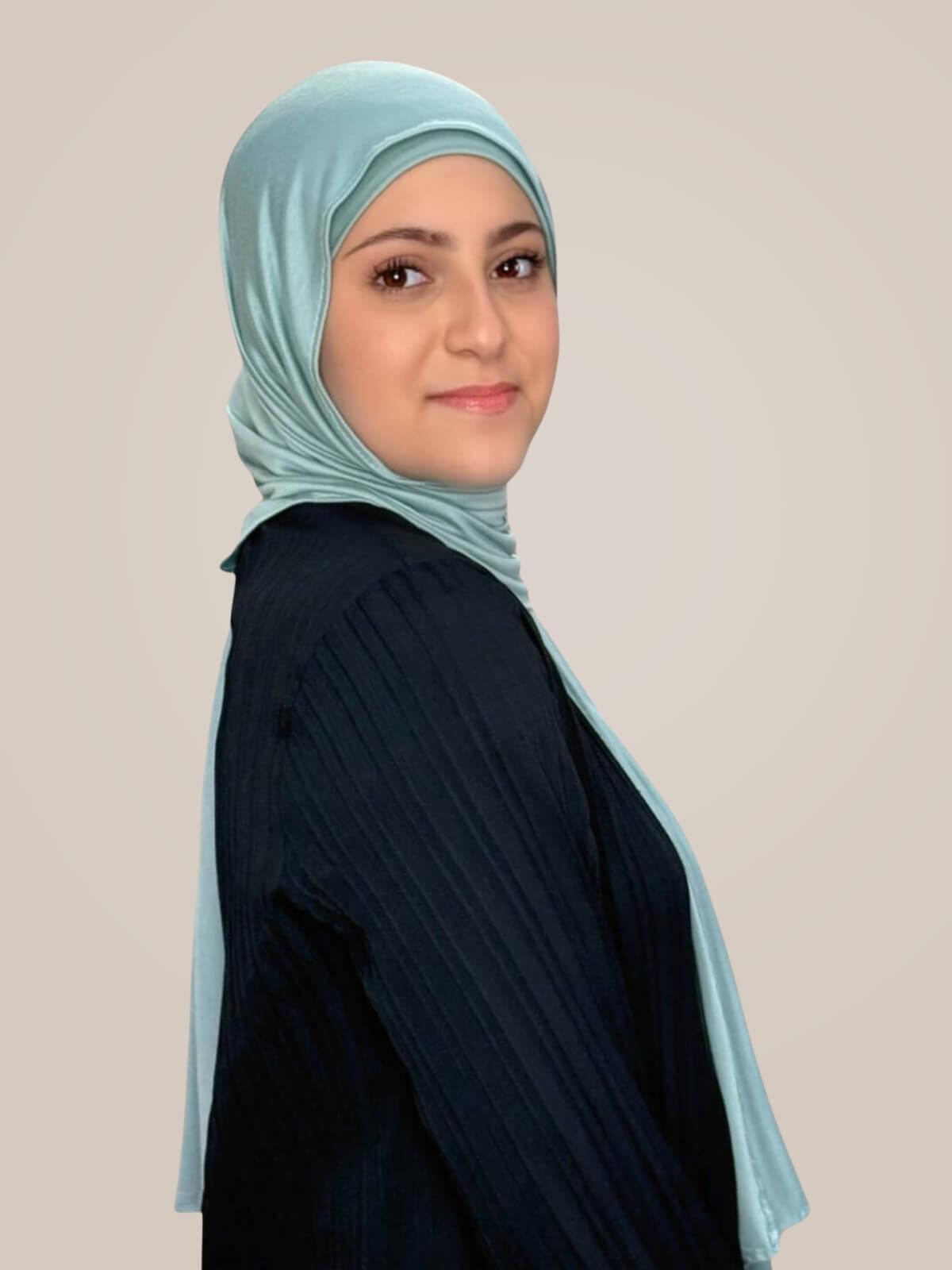 Modish Girl Premium Jersey Hijab-Pale Cyan