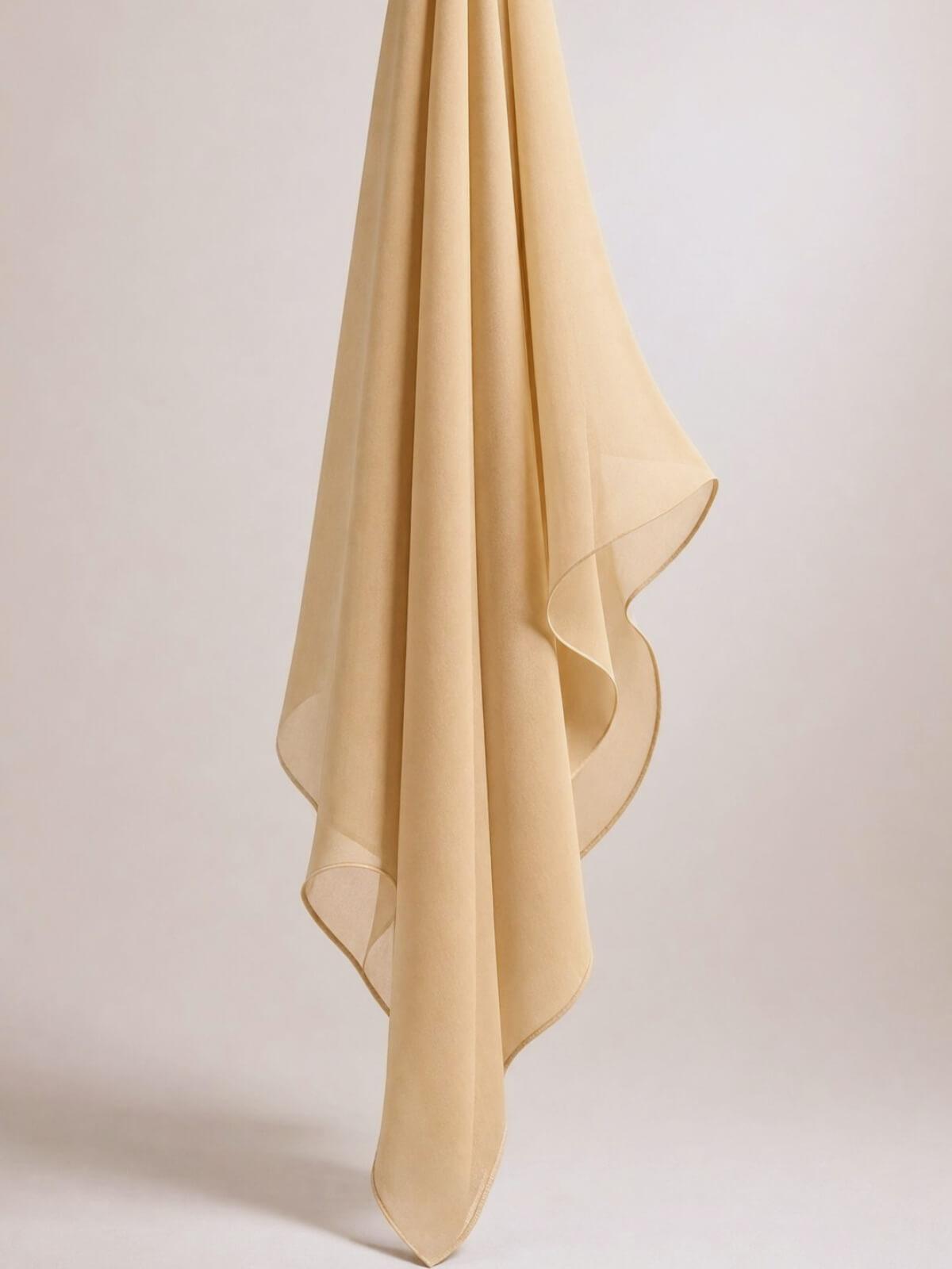 Luxury Chiffon Hijab-Frosted Almond
