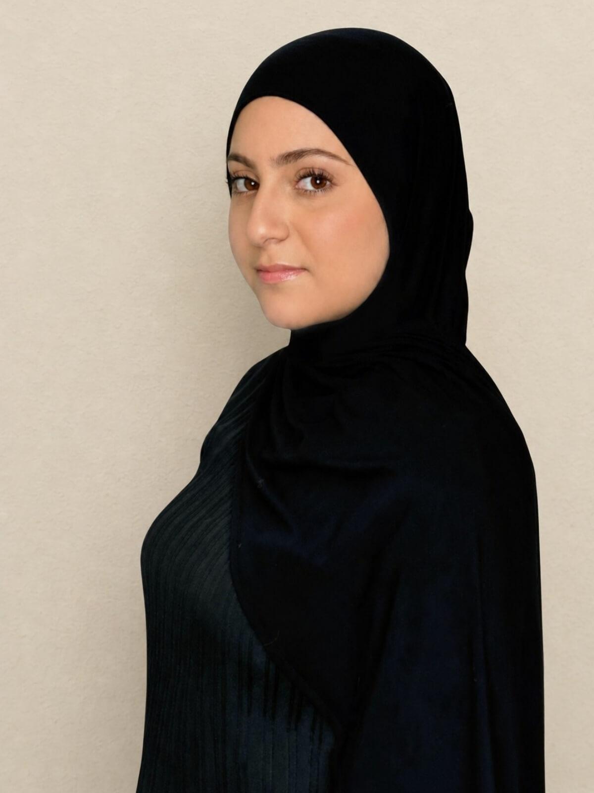 Modish Girl Pre-Sewn Jersey Hijab-Black