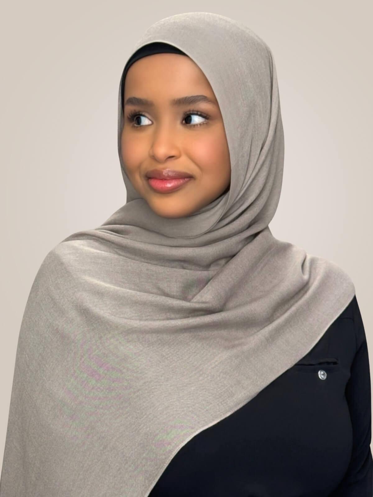 Cotton Modal Hijab-Oak Mist
